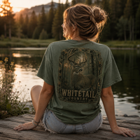Whitetail Country Deer Comfort Colors T-Shirt | Moss | Back Porch Apparel